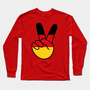 Germany Flag V Sign Long Sleeve T-Shirt